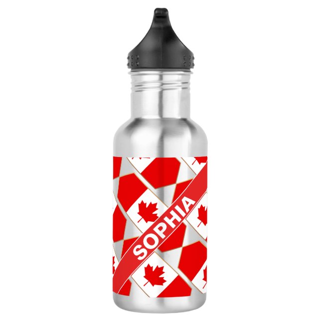 Personalisierte Fahne Patriotic Canada Edelstahlflasche (Rechts)