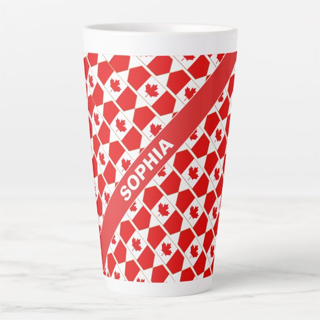 Personalisierte Fahne Patriotic Canada Milchtasse (Vorderseite)