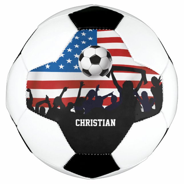 Personalisierte Fahnen- und Fußballfans der USA Fußball (Vorderseite)