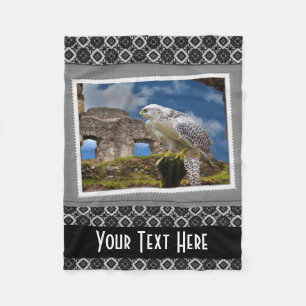 Personalisierte Falconry Bird-Fotografie Fleecedecke