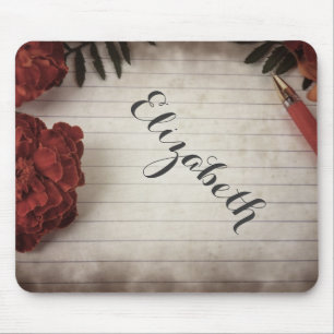 Personalisierte Fall Floral Design mit Stift und P Mousepad