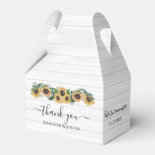 Personalisierte Fall Sonnenblumenhochzeit Geschenkschachtel