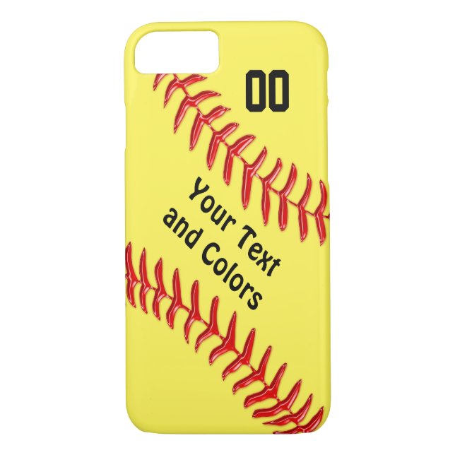 Personalisierte Fälle von iPhone Softball Case-Mate iPhone Hülle (Rückseite)