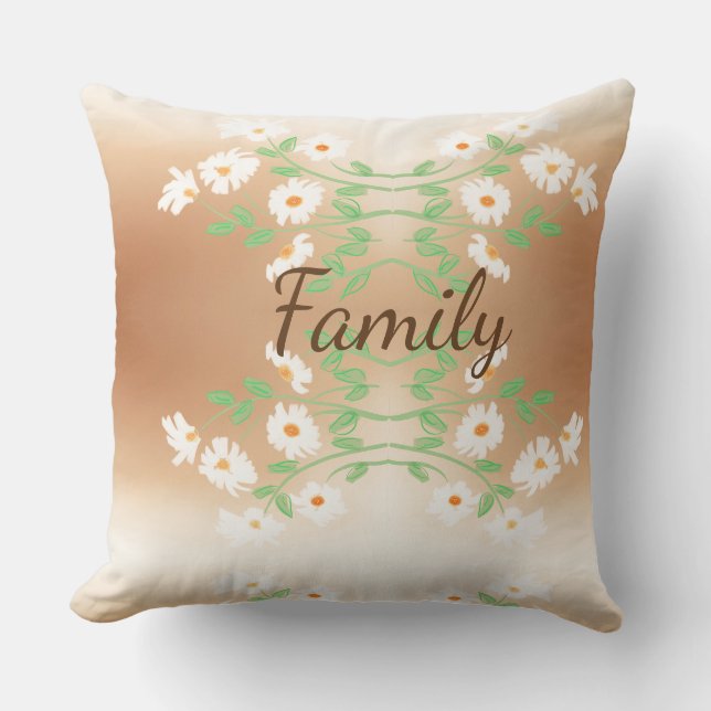 Personalisierte Familie Daisy Pillow Kissen (Vorderseite)