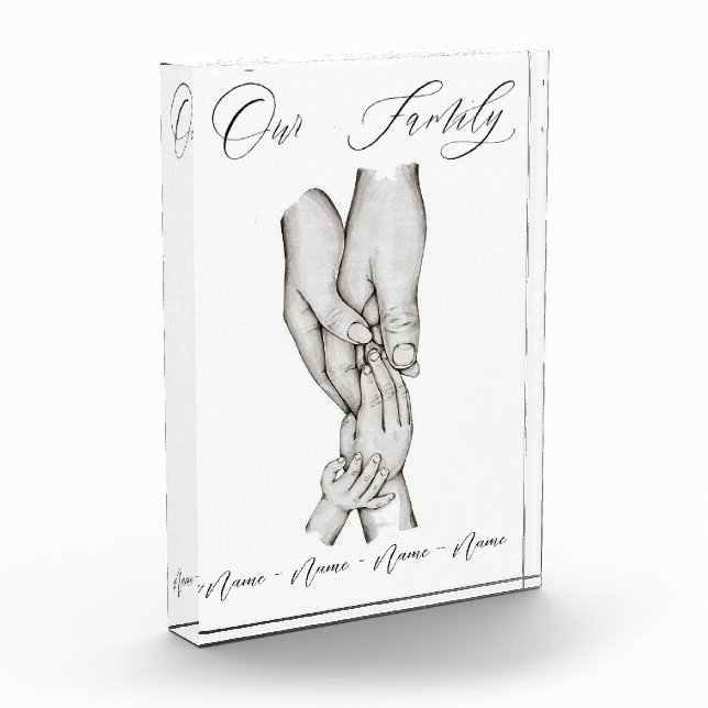 Personalisierte Familie Fotoblock (Links)