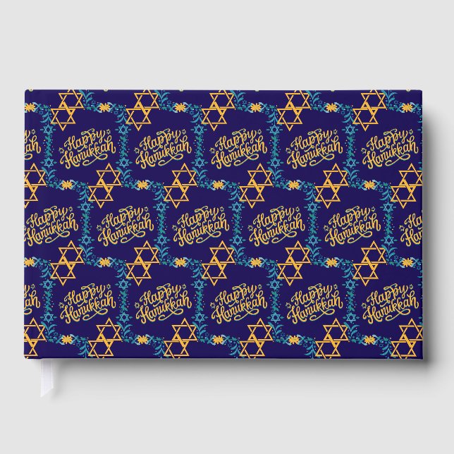 Personalisierte Familie glücklich HANUKKAH Chanuka Gästebuch (Vorderseite)