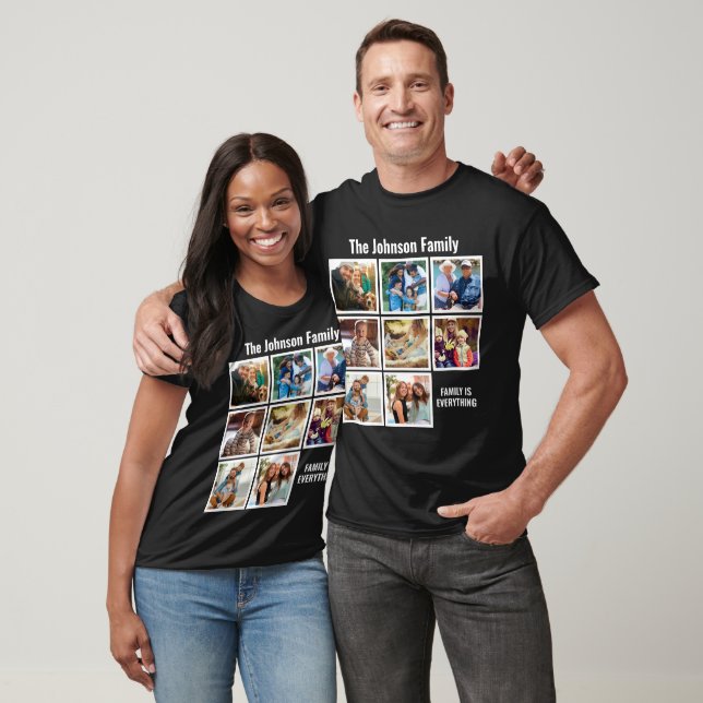 Personalisierte Familie ist alles FotoCollage T-Shirt (Unisex)