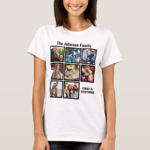 Personalisierte Familie ist alles FotoCollage T-Shirt