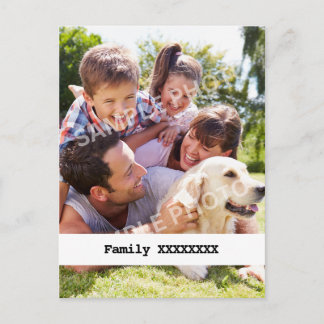 Personalisierte Familie Postkarte