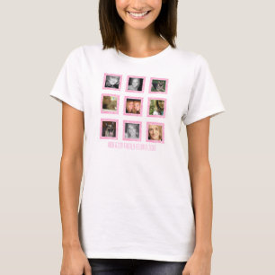 Personalisierte Familie: Rosa Rahmen: Bild-T-Shirt T-Shirt