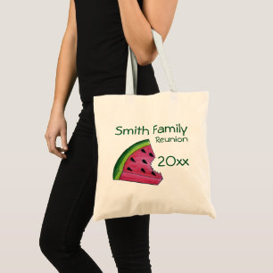 Personalisierte Familie Wiedersehen Pink Watermelo Tragetasche