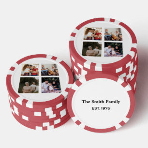 Personalisierte Familien-Erinnerungs-Collage Pokerchips