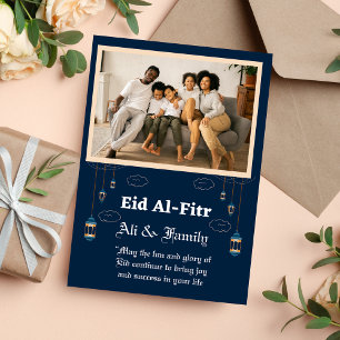 Personalisierte Familien-Foto-Eid-Grüße Karte