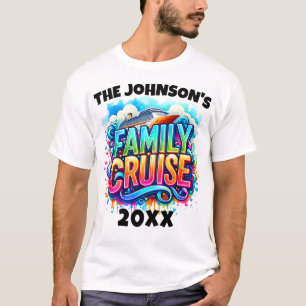Personalisierte Familien-Kreuzfahrten mit dem Jahr T-Shirt