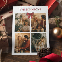 Personalisierte Familien-Weihnachtsfotos Collage-K
