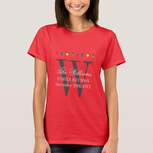 Personalisierte Familien-Wiedersehen T-Shirt (Vorderseite)