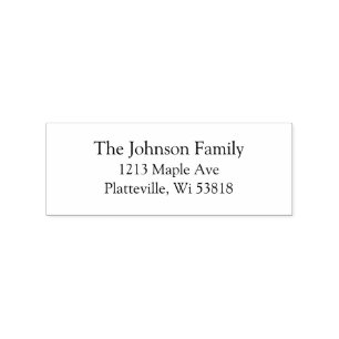 Personalisierte Familienadresse Gummistempel
