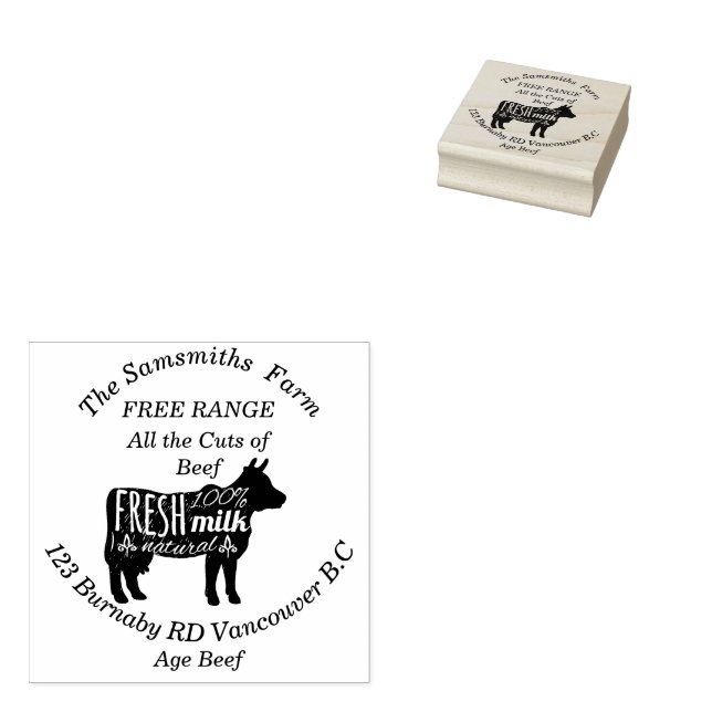 Personalisierte Familienbetriebe Gummistempel (Stempel)