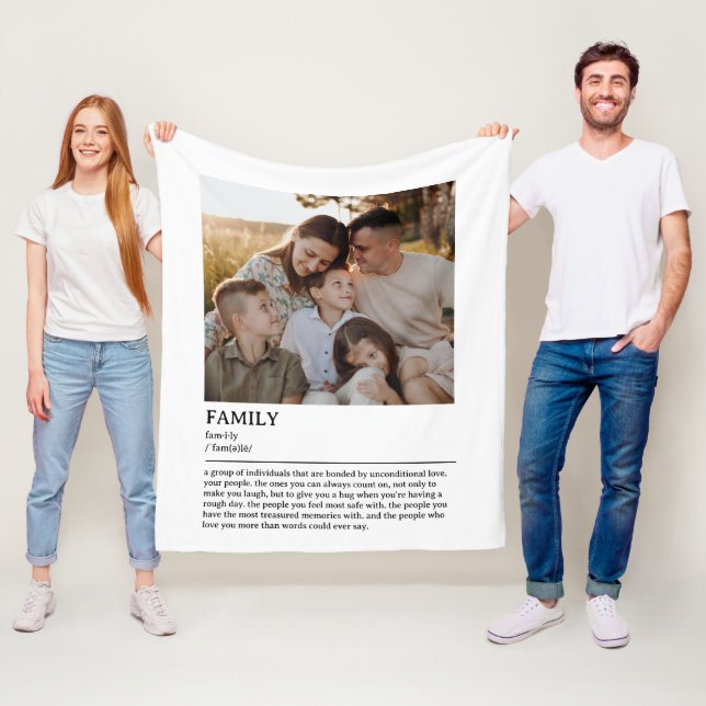 Personalisierte Familiendefinitionsklauseln Fleecedecke (Beispiel)