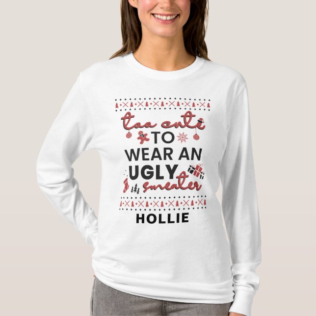 Personalisierte Familienfeiertage T-Shirt (Vorderseite)