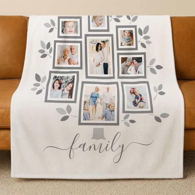Personalisierte Familienfoto Baum Fleece-Decke Fleecedecke (Von Creator hochgeladen)