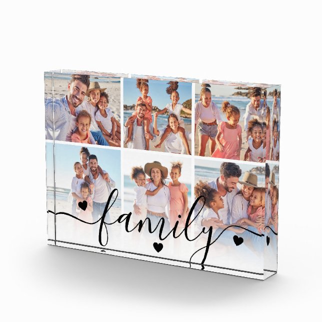 Personalisierte Familienfoto-Collage aus Acryl Fotoblock (Rechts)