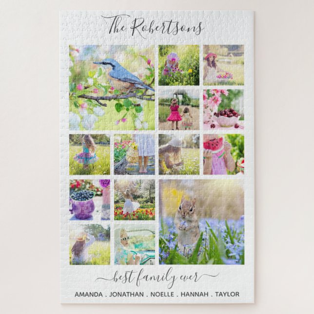 Personalisierte Familienfoto Collage Einzigartig g (Vertikal)