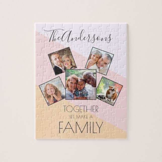 Personalisierte Familienfoto Collage Elegante Mode (Vertikal)