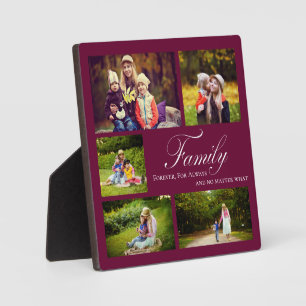 Personalisierte Familienfoto-Collage für immer Fotoplatte
