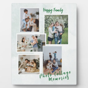 Personalisierte Familienfoto-Collage-Tafel Fotoplatte
