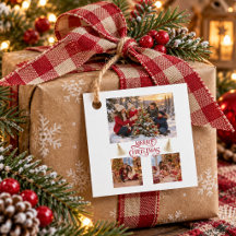 Personalisierte Familienfoto-Collage Weihnachten