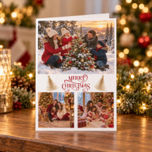 Personalisierte Familienfoto-Collage Weihnachten