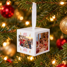 Personalisierte Familienfoto-Collage Weihnachten