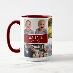 Personalisierte Familienfoto-Collage-Wiedervereini Tasse