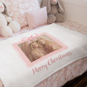 Personalisierte Familienfoto-Frohe-Weihnachten-Dec Fleecedecke