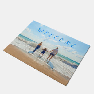 Personalisierte Familienfoto-Türmatte Willkommen Fußmatte
