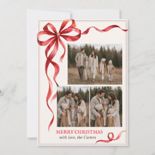 Personalisierte Familienfoto-Weihnachtskarte mit r Einladung