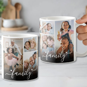 Personalisierte Familienfotocollage Kaffeetasse