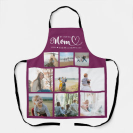 Personalisierte Familienfotocollage Wir Liebe Sie  Schürze