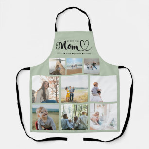 Personalisierte Familienfotocollage Wir Liebe Sie  Schürze