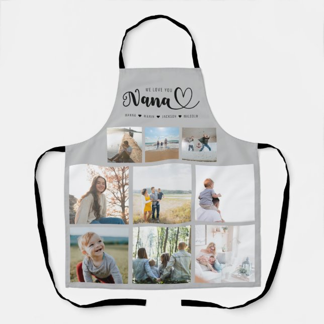 Personalisierte Familienfotografie Collage Wir Lie Schürze (Vorderseite)