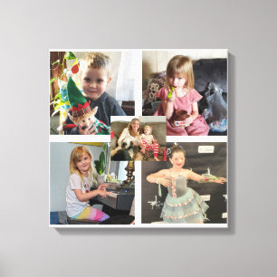 Personalisierte Familienfotos auf Leinwand