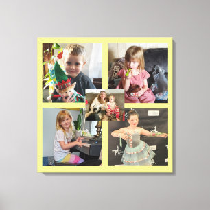 Personalisierte Familienfotos auf Leinwand