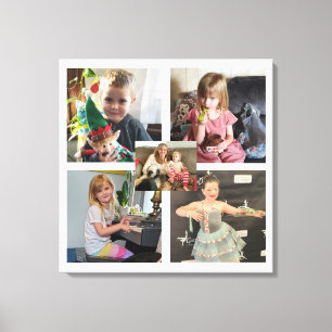 Personalisierte Familienfotos auf Leinwand