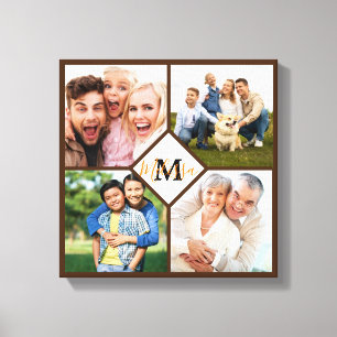 Personalisierte Familienfotos  Leinwanddruck