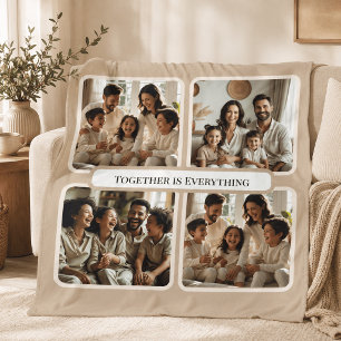 Personalisierte Familienfotos - Zusammen ist alles Fleecedecke