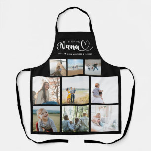 Personalisierte Familienfotosammlung Wir Liebe Sie Schürze