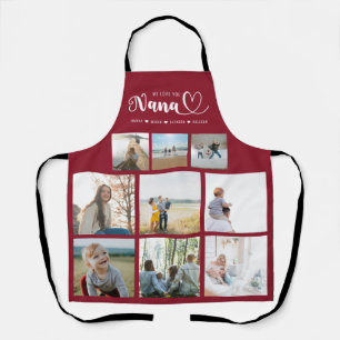 Personalisierte Familienfotosammlung Wir Liebe Sie Schürze