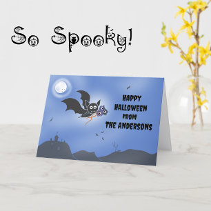 Personalisierte Familienname Halloween-Karte Süße Karte