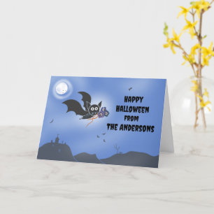 Personalisierte Familienname Halloween-Karte Süße Karte